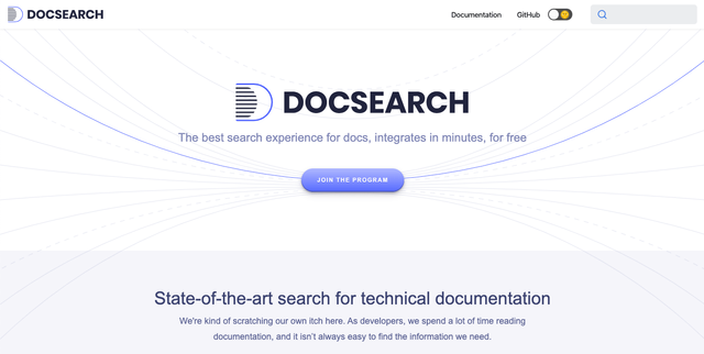 Algolia Docsearch